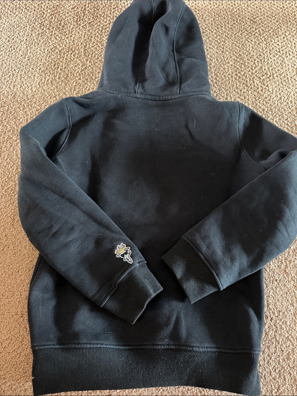 GOAT USA Black Hoodie Youth Medium Embroidered Logo Sweatshirt Kangaroo Pocket - Picture 6 of 6